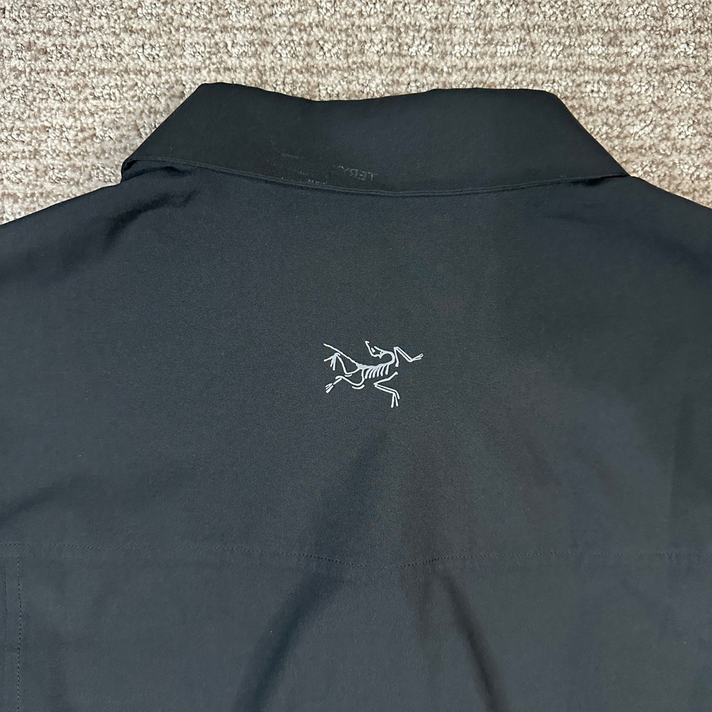 Arc'teryx Skyline SS Shirt Mens XL Black Petzl Logo Technical Button Up CA34438 - Picture 7 of 10